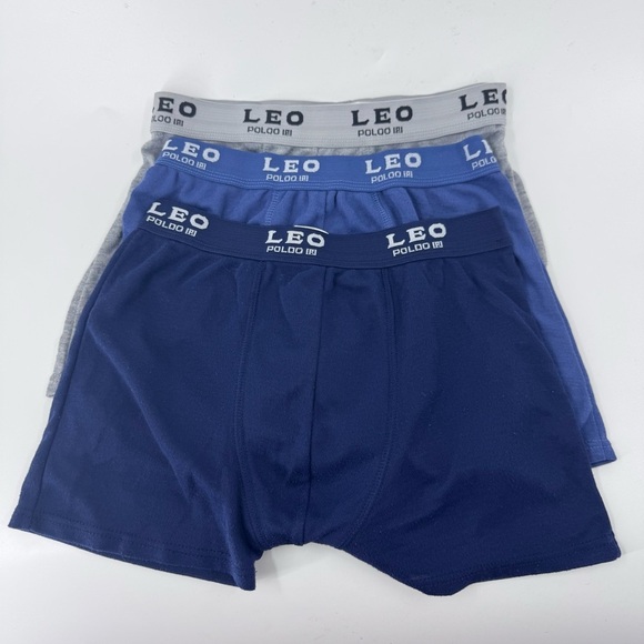 Leo Boxer Briefs - Blue and Gray( 3 pair ) - Picture 2 of 9